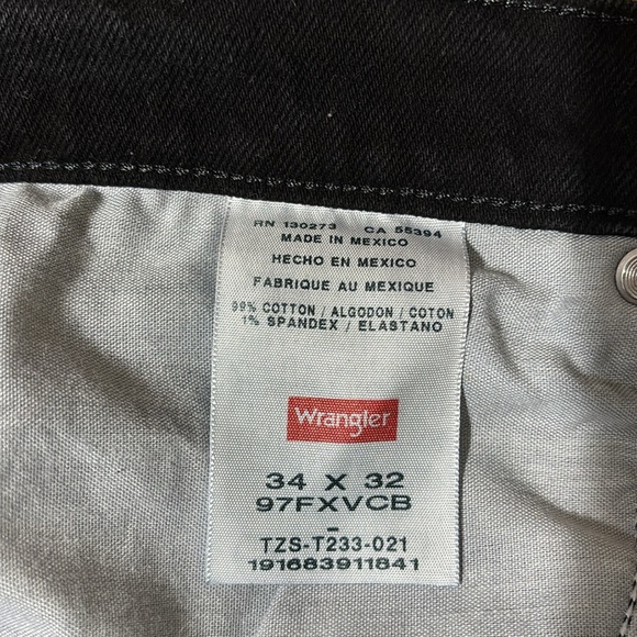 Men’s Wrangler Black Jeans Sz 34x32 - Picture 4 of 10